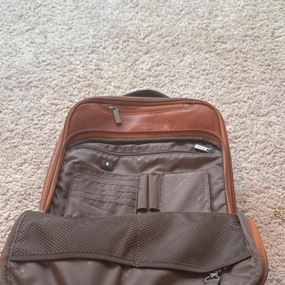 Leather Travel Backpack in Brown